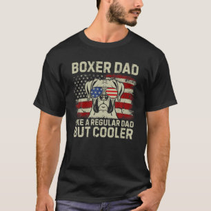 Mannen Funny Boxer Pap Amerikaanse vlag T-shirt