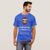 Mannen Funny Brown Beard Plumber Gift for Men Son T-shirt (Voorkant volledig)