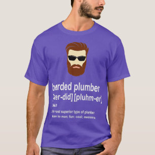 Mannen Funny Brown Beard Plumber Gift for Men Son T-shirt
