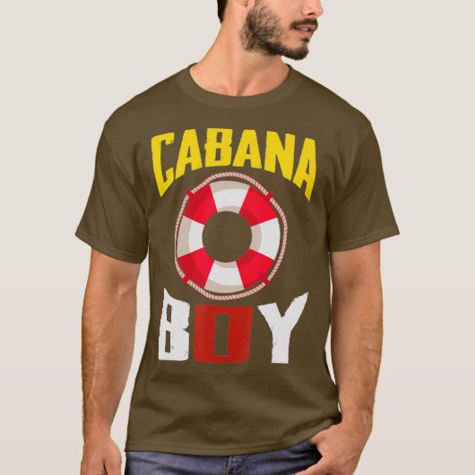 Mannen Funny Cabana Boy Beach Pool Vacking T-shirt (Voorkant)