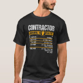 Mannen Funny Contractor Hourly Rate Handyman Labou T-shirt (Voorkant)