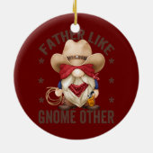 Mannen Funny Cowboy opa Father Gnome Pun voor Keramisch Ornament (Achterkant)