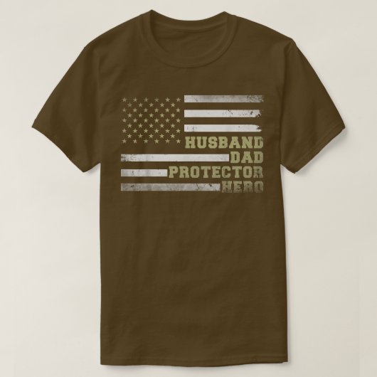 Mannen Funny Dad Day First Time Best Husband T-shirt (Design voorkant)