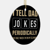 Mannen Funny dad maakt regelmatig grapjes over het Keramisch Ornament (Rechts)