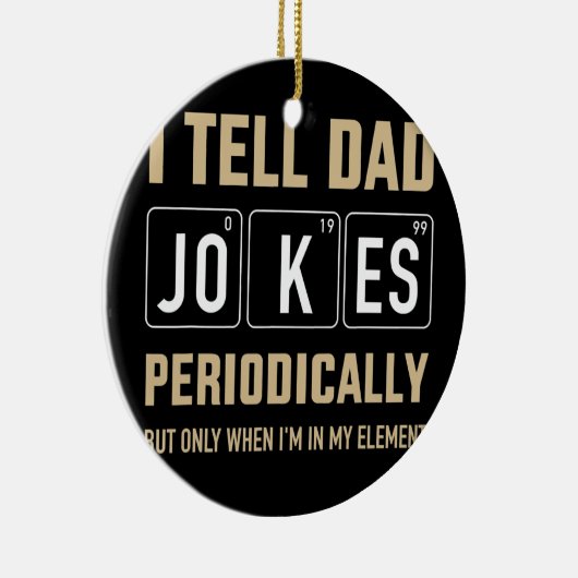 Mannen Funny dad maakt regelmatig grapjes over het Keramisch Ornament (Rechts)