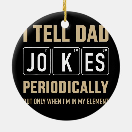 Mannen Funny dad maakt regelmatig grapjes over het Keramisch Ornament (Achterkant)
