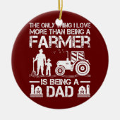 Mannen Funny Farming Tractor Retro Farmer Keramisch Ornament (Voorkant)