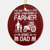 Mannen Funny Farming Tractor Retro Farmer Keramisch Ornament (Links)