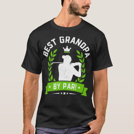 Mannen Funny Fathers Dag Beste opa van Par Golf T-shirt (Voorkant)