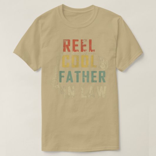 Mannen Funny Fathers Dag Reel Cool Father in Law F T-shirt (Design voorkant)
