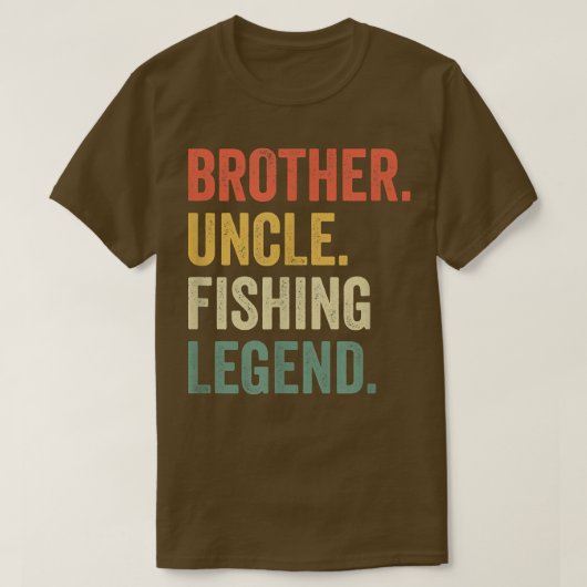 Mannen Funny Fisherman Brother oom Vist Legend T-shirt (Design voorkant)