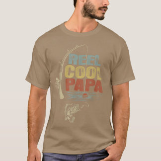 Mannen Funny Fisherman Reel Cool Papa 2584 T-shirt