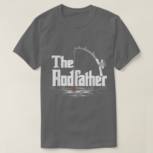 Mannen Funny FishingThe Rodfather T-shirt (Design voorkant)