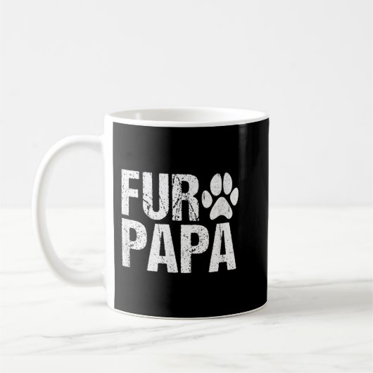 Mannen Funny Fur Papa Pet Lover Dog Papa Vaders Da Koffiemok (Links)