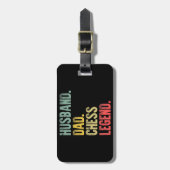 Mannen Funny Gift Husband Pap Chess Legend Bagagelabel (Voorkant verticaal)