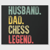 Mannen Funny Gift Husband Pap Chess Legend Cadeaupapier (Vlak)