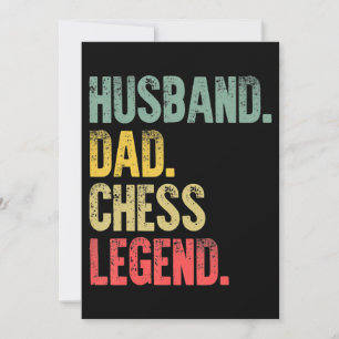 Mannen Funny Gift Husband Pap Chess Legend Feestdagenkaart
