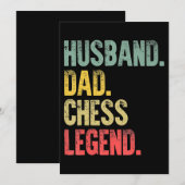 Mannen Funny Gift Husband Pap Chess Legend Feestdagenkaart (Voorkant / Achterkant)