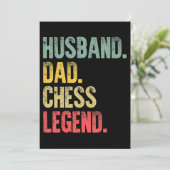 Mannen Funny Gift Husband Pap Chess Legend Feestdagenkaart (Staand voorkant)