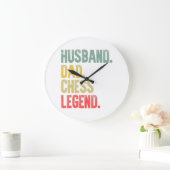 Mannen Funny Gift Husband Pap Chess Legend Grote Klok (Huis)
