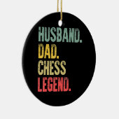 Mannen Funny Gift Husband Pap Chess Legend Keramisch Ornament (Rechts)