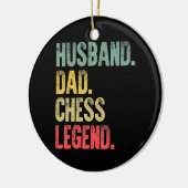 Mannen Funny Gift Husband Pap Chess Legend Keramisch Ornament (Links)