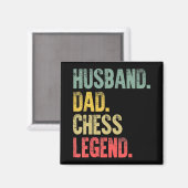 Mannen Funny Gift Husband Pap Chess Legend Magneet (Voorkant / Achterkant)