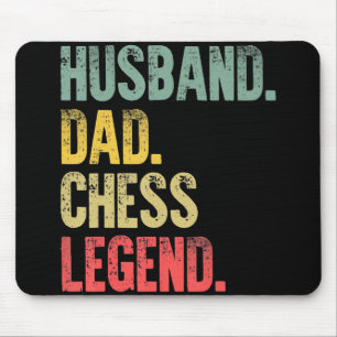 Mannen Funny Gift Husband Pap Chess Legend Muismat