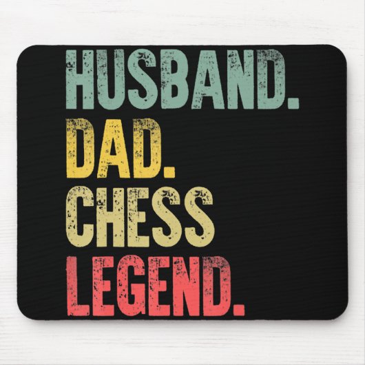 Mannen Funny Gift Husband Pap Chess Legend Muismat (Voorkant)