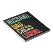 Mannen Funny Gift Husband Pap Chess Legend Notitieblok (Schuin)