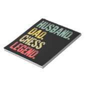Mannen Funny Gift Husband Pap Chess Legend Notitieblok (Linkerzijde)