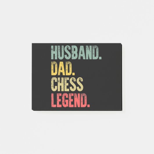 Mannen Funny Gift Husband Pap Chess Legend Post-it® Notes (Voorkant)