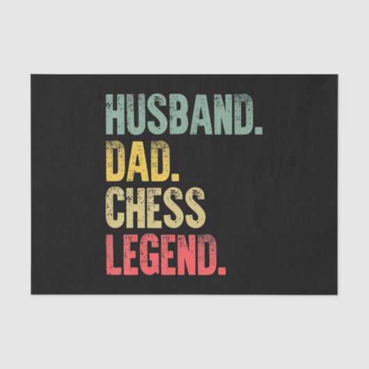 Mannen Funny Gift Husband Pap Chess Legend Tissuepapier (Voorkant)