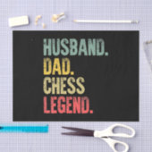 Mannen Funny Gift Husband Pap Chess Legend Tissuepapier (Craft)