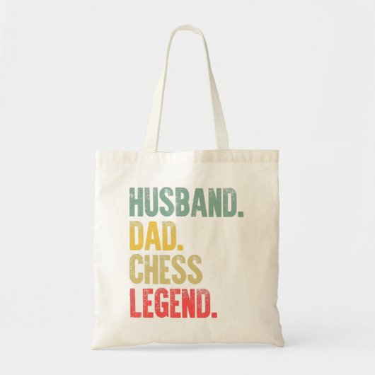 Mannen Funny Gift Husband Pap Chess Legend Tote Bag (Voorkant)