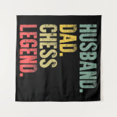 Mannen Funny Gift Husband Pap Chess Legend Wandkleed (Voorkant (horizontaal))