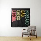 Mannen Funny Gift Husband Pap Chess Legend Wandkleed (In Situ (horizontaal))