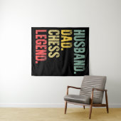 Mannen Funny Gift Husband Pap Chess Legend Wandkleed (In Situ (horizontaal))