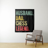 Mannen Funny Gift Husband Pap Chess Legend Wandkleed (In situ)
