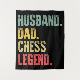 Mannen Funny Gift Husband Pap Chess Legend Wandkleed