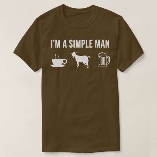 Mannen Funny Goat Farmer Animal Simple Man T-shirt (Design voorkant)