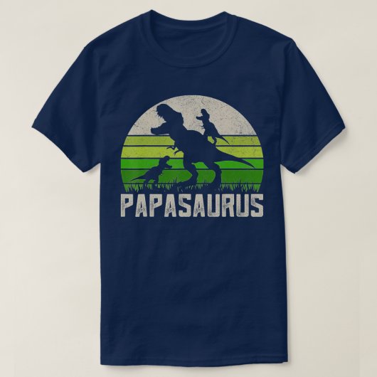 Mannen Funny Grandpa Shirten, Papasaurus Dinosaur  T-shirt (Design voorkant)