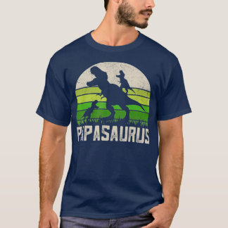 Mannen Funny Grandpa Shirten, Papasaurus Dinosaur  T-shirt