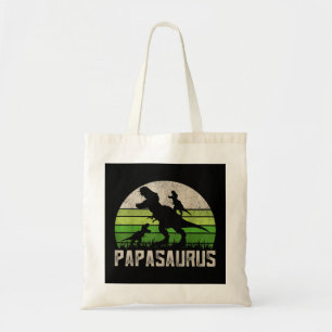 Mannen Funny Grandpa Shirten, Papasaurus Dinosaur  Tote Bag