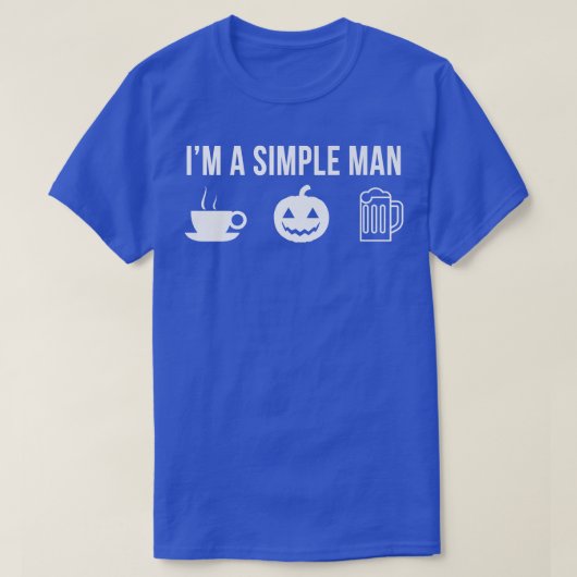 Mannen Funny Halloween Simple Man T-shirt (Design voorkant)