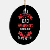 Mannen Funny Ham Radio Pap Fathers Day Radio Keramisch Ornament (Rechts)