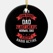 Mannen Funny Ham Radio Pap Fathers Day Radio Keramisch Ornament (Voorkant)