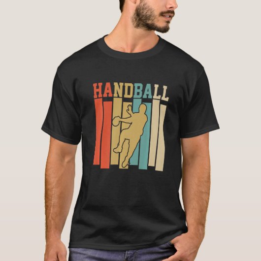 Mannen Funny Handball Retro stijlontwerp Han T-shirt (Voorkant)