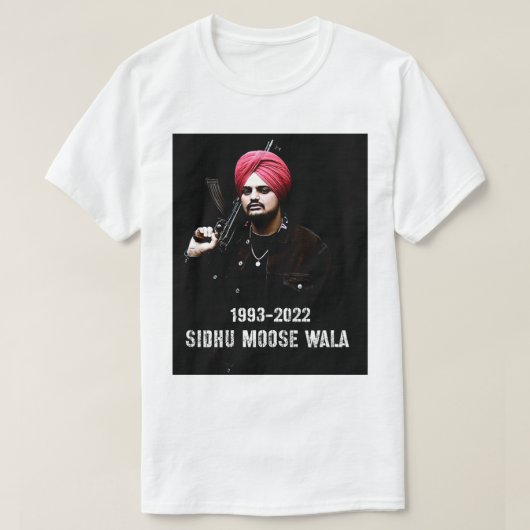 Mannen Funny Indian Sidhu Five Moose Man Wala Acto T-shirt (Design voorkant)