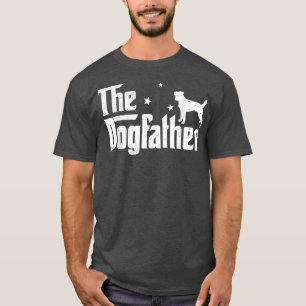 Mannen Funny Jack Russell Terrier Dogfather Distre T-shirt